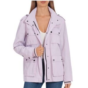 Avec Les Filles womens size 1X Stormy Days lilac trucker jacket